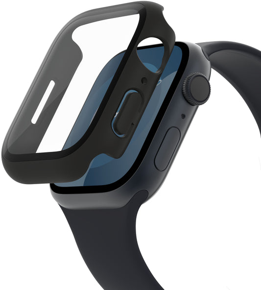 Husa Belkin ScreenForce TemperedCurve pentru Apple Watch  40mm / 41mm Series, Neagra OVG003zzBK-REV