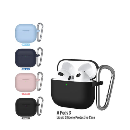 Husa Blueo Liquid pentru Apple AirPods 3, Neagra