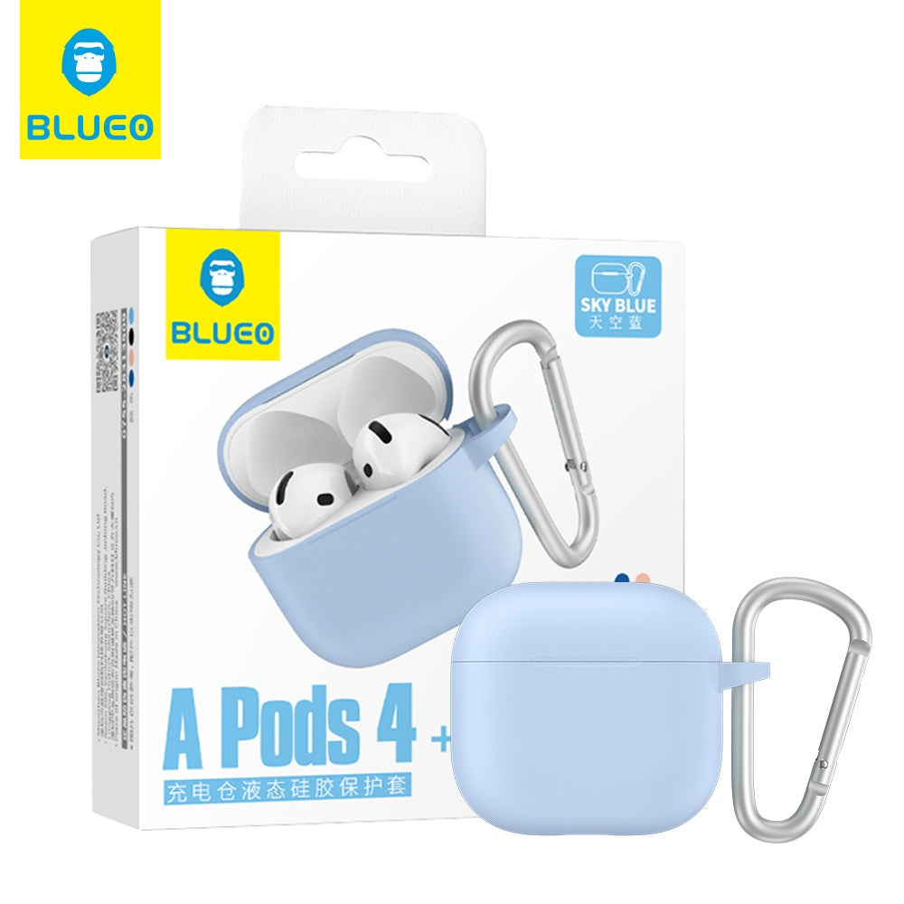 Husa Blueo Liquid pentru Apple AirPods 4, Albastra