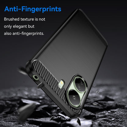 Husa cu Protectie Camera pentru Xiaomi Poco C65 / Redmi 13C, Techsuit, Carbon, Neagra