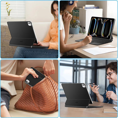 Husa Cu Tastatura pentru Apple iPad Pro 11 (2025) / (2024), Tech-Protect, SmartCase Magnetic, Neagra