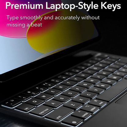 Husa Cu Tastatura pentru Apple iPad (2025) / (2022), ESR, Rebound, Neagra, Resigilata