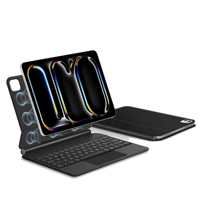 Husa Cu Tastatura pentru Apple iPad Pro 11 (2025) / (2024), Tech-Protect, SmartCase Magnetic, Neagra