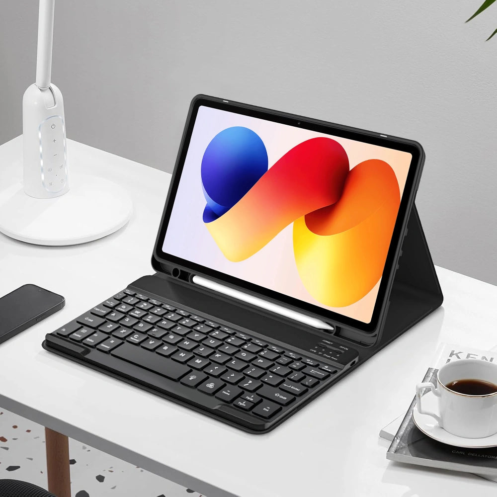 Husa Cu Tastatura pentru Xiaomi Poco Pad M1 / Redmi Pad 2 Pro, Tech-Protect, SC PEN, Neagra