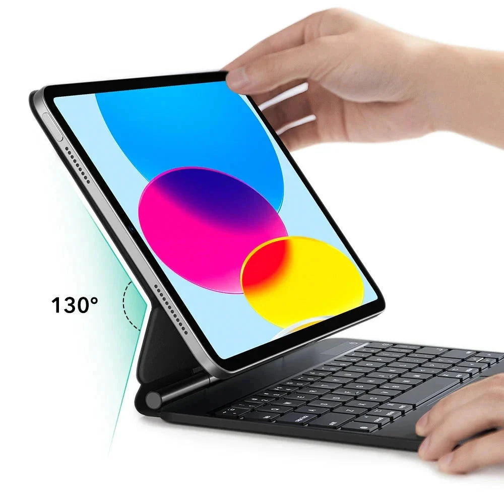 Husa cu Tastatura pentru Apple iPad (2025) / (2022), ESR, Rebound, Alba