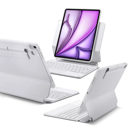 Husa cu Tastatura pentru Apple iPad (2025) / (2022), ESR, Rebound, Alba