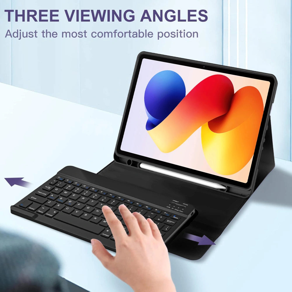 Husa Cu Tastatura pentru Xiaomi Poco Pad M1 / Redmi Pad 2 Pro, Tech-Protect, SC PEN, Neagra