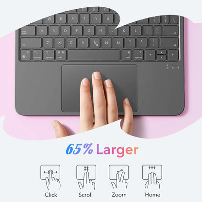 Husa cu Tastatura pentru Apple iPad (2025) / (2022), ESR, Flex, Gri