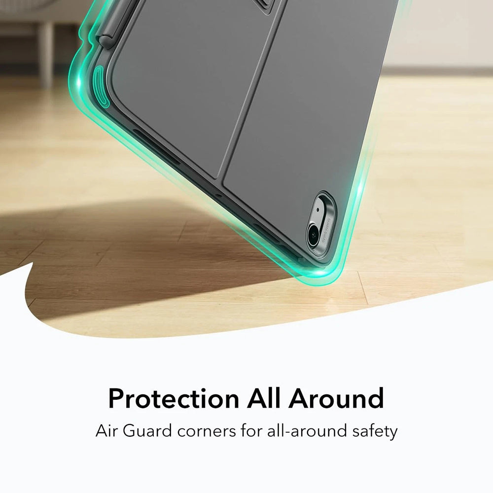 Husa cu Tastatura pentru Apple iPad Air 11 (2026) / iPad Air 11 (2025) / Air 11 (2024) / Air (2022) / Air (2020), ESR, Flex, Gri