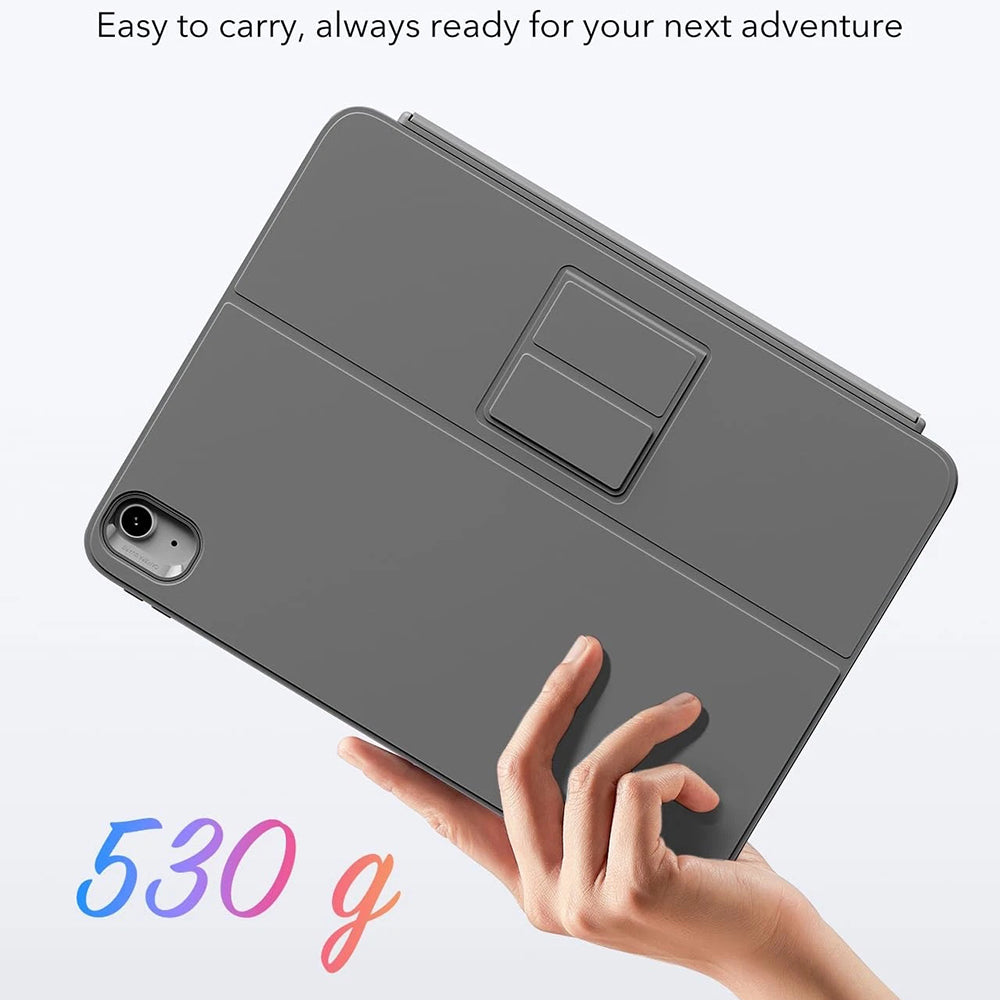 Husa cu Tastatura pentru Apple iPad Air 11 (2026) / iPad Air 11 (2025) / Air 11 (2024) / Air (2022) / Air (2020), ESR, Flex, Gri