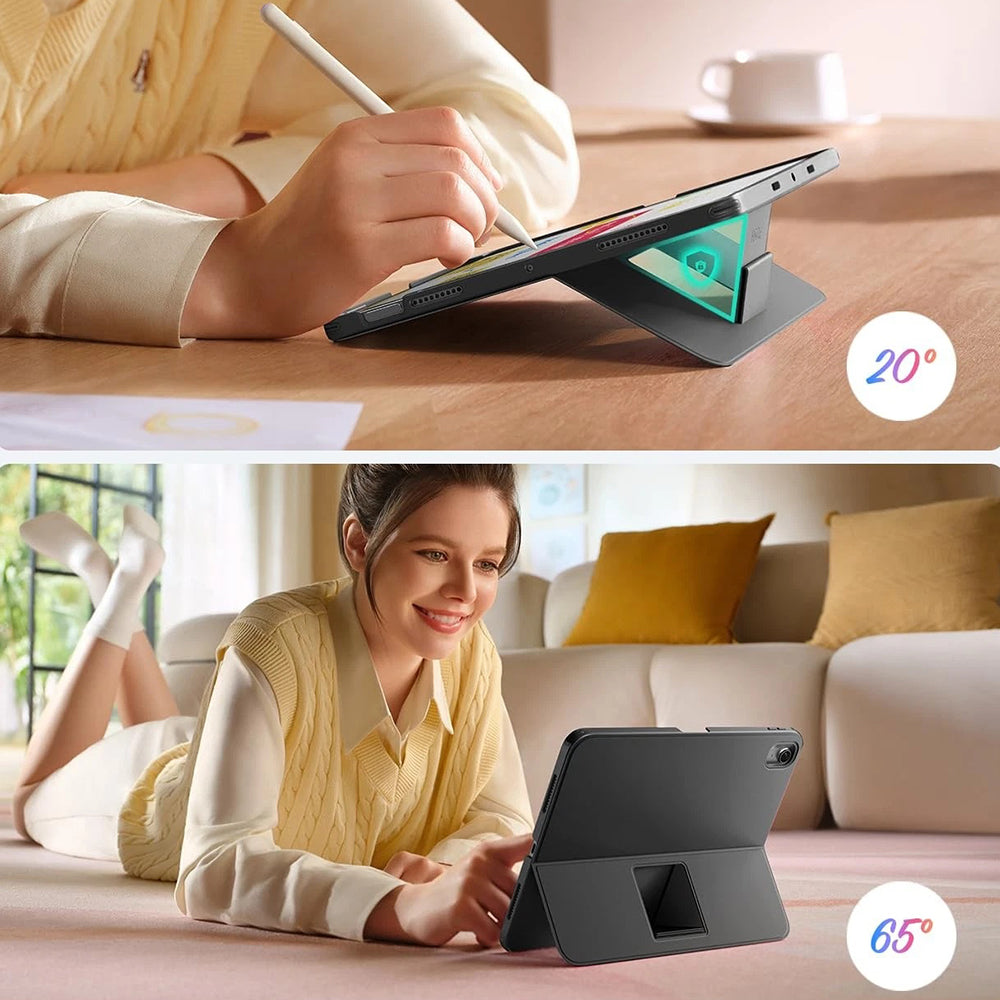 Husa cu Tastatura pentru Apple iPad Air 11 (2026) / iPad Air 11 (2025) / Air 11 (2024) / Air (2022) / Air (2020), ESR, Flex, Gri