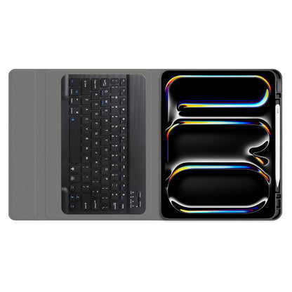 Husa cu Tastatura pentru Apple iPad Pro 11 (2024), Techsuit, CozyTab, Neagra