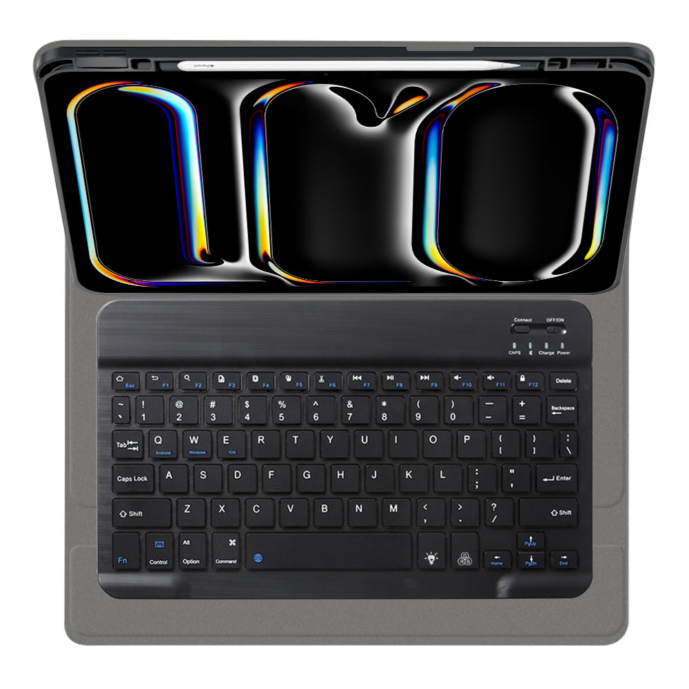 Husa cu Tastatura pentru Apple iPad Pro 11 (2024), Techsuit, CozyTab, Neagra
