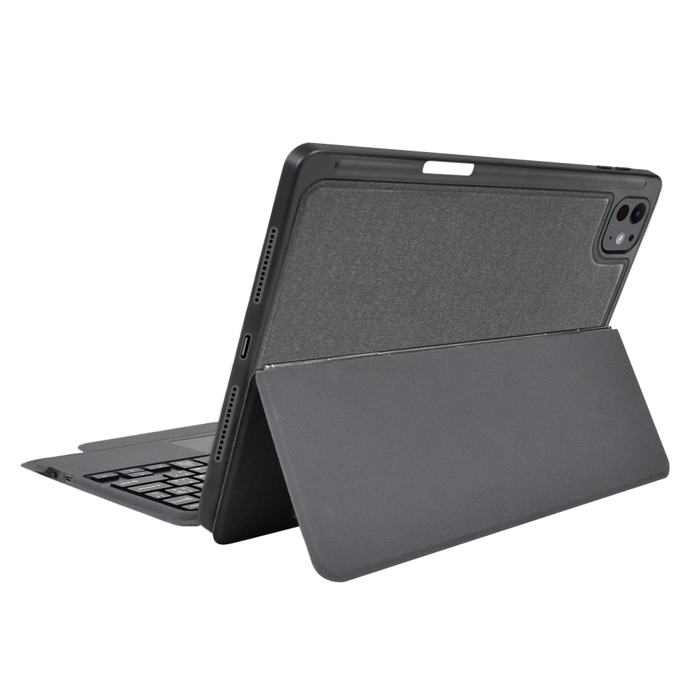 Husa cu Tastatura pentru Apple iPad Pro 11 (2024), Techsuit, KeyTab Pro, Neagra