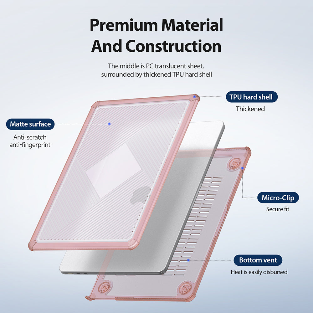 Husa DUX DUCIS LCGH pentru Apple MacBook Pro 14inch (2023) / (2021), Roz