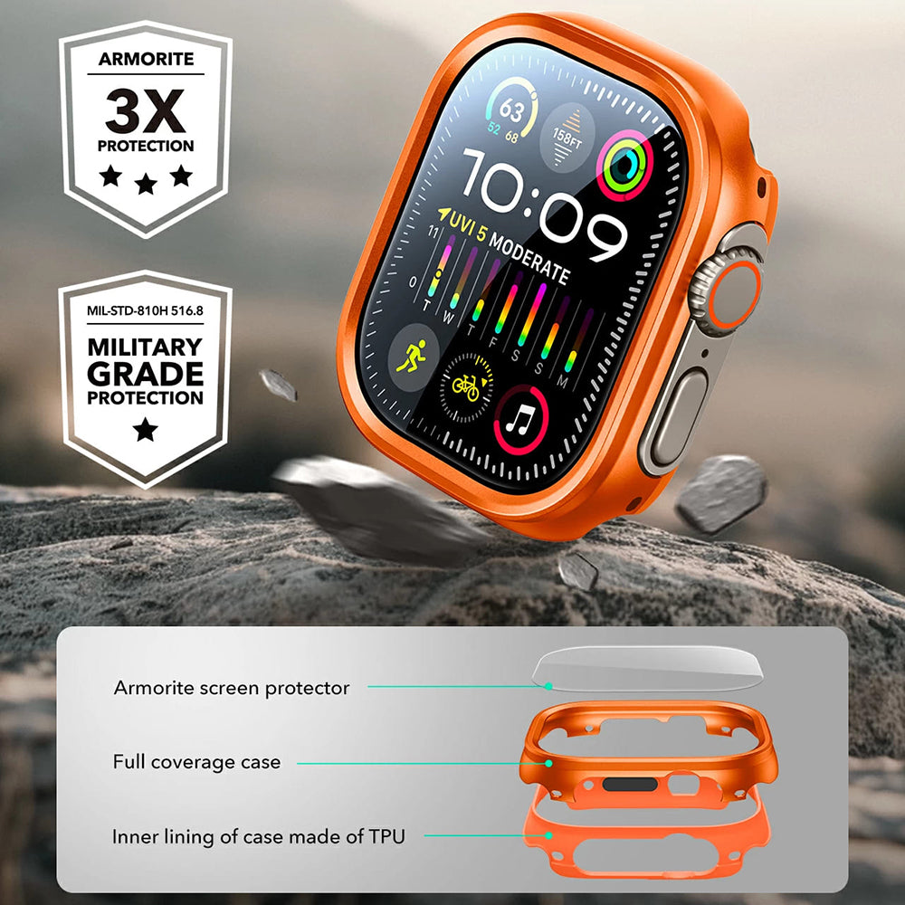 Husa ESR Armorite pentru Apple Watch Ultra Series, Gri