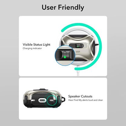 Husa ESR Cyber FlickLock pentru Apple AirPods Pro 3, Gri