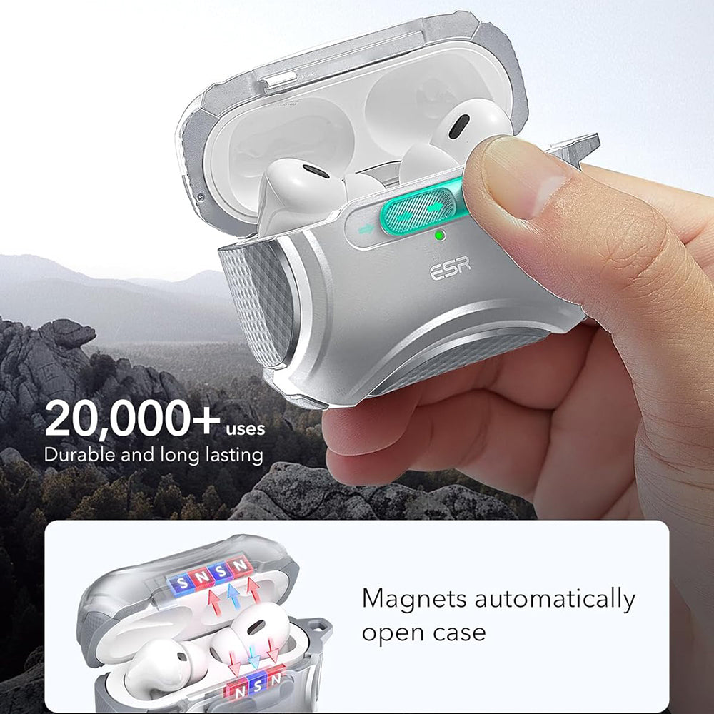 Husa ESR Cyber pentru Apple AirPods Pro Series, Gri