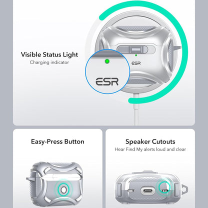 Husa ESR Cyber pentru Apple AirPods Pro Series, Gri