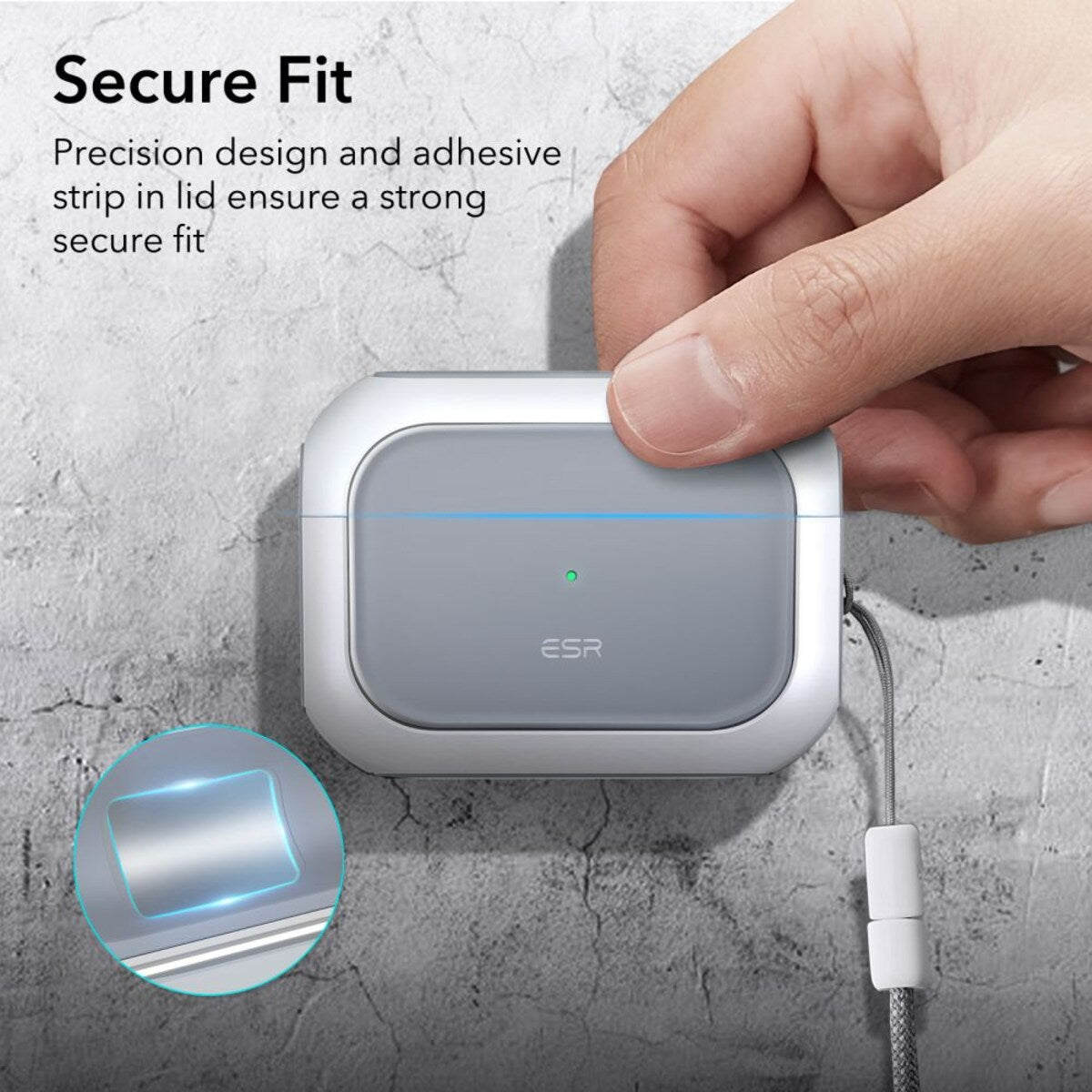 Husa ESR Orbit Hybrid pentru Apple Airpods Pro 3, Alba