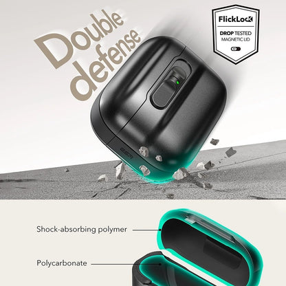 Husa ESR Pulse Magnetic FlickLock pentru Apple AirPods Pro 3, Alba