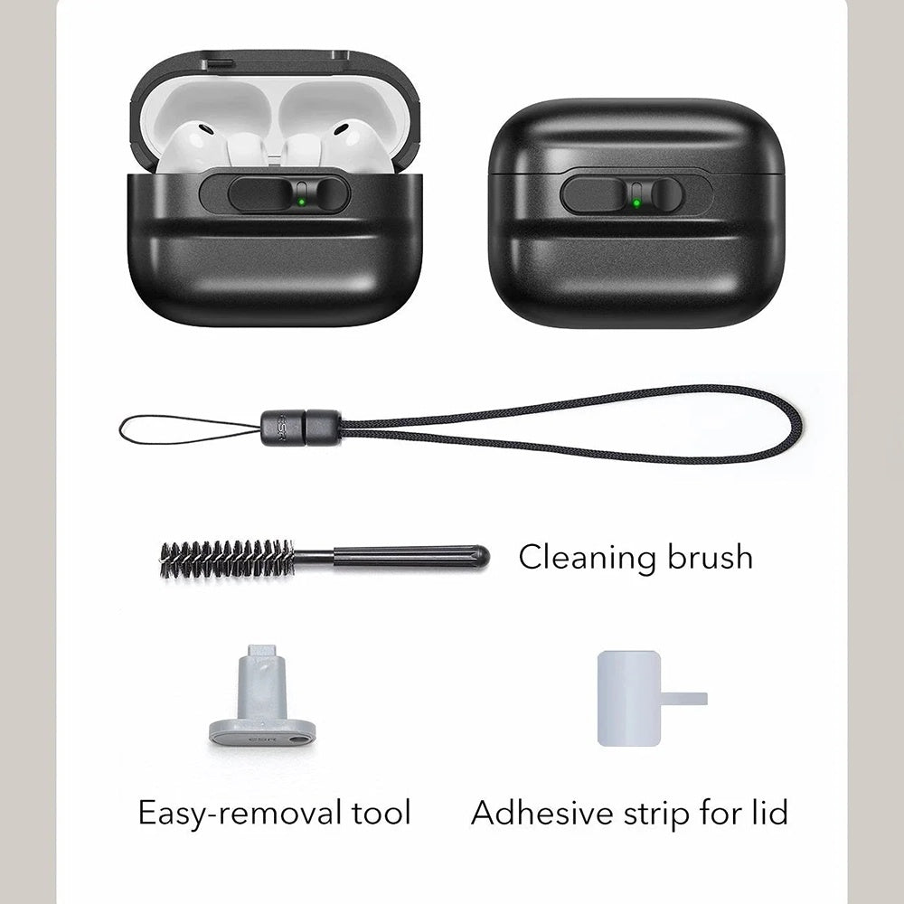 Husa ESR Pulse Magnetic FlickLock pentru Apple AirPods Pro 3, Alba