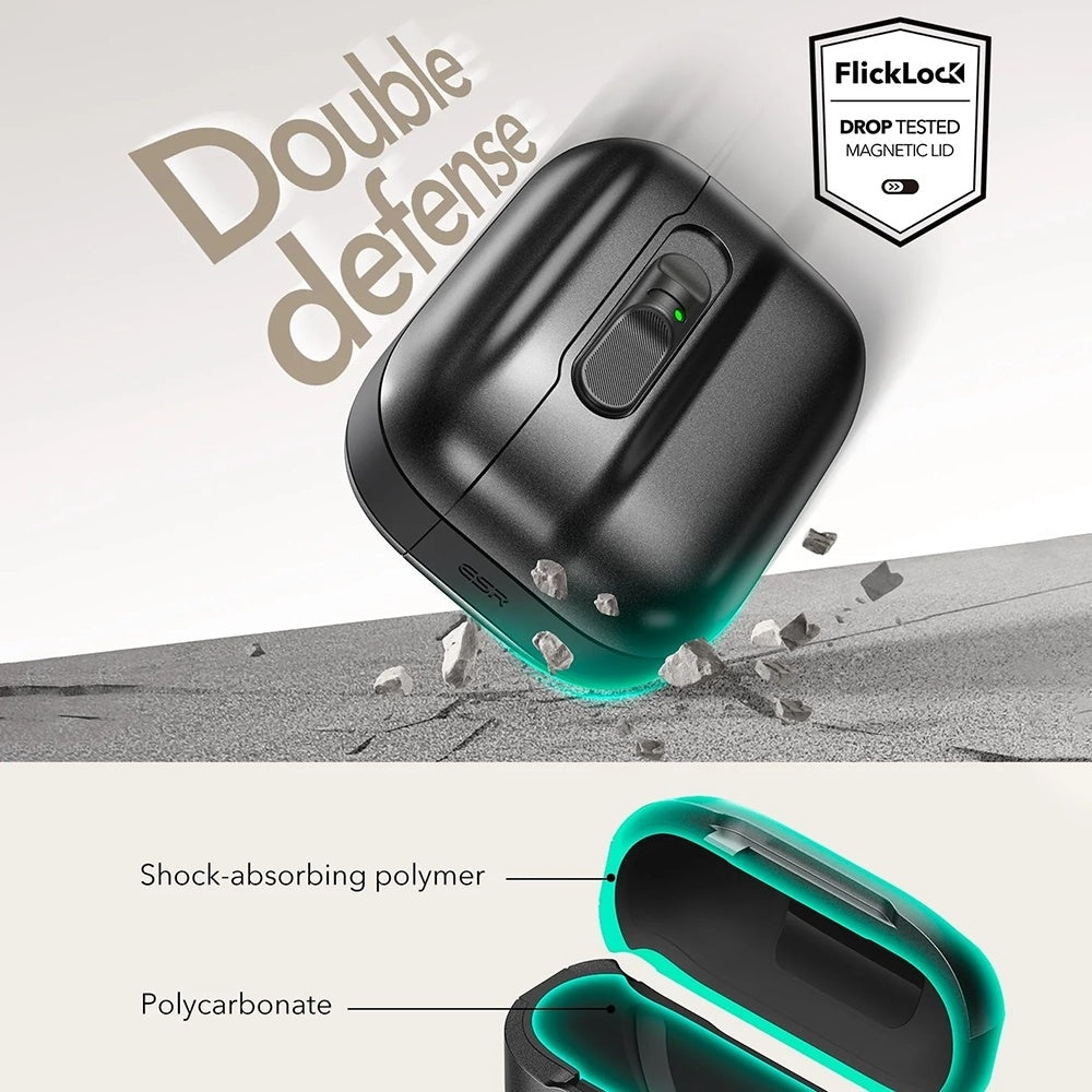 Husa ESR Pulse Magnetic FlickLock pentru Apple AirPods Pro 3, Bleumarin