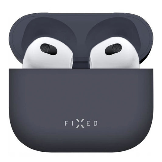 Husa Fixed Silky pentru Apple AirPods 4, Albastra