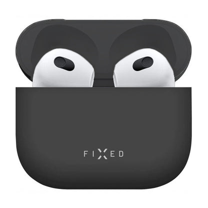 Husa Fixed Silky pentru Apple AirPods 4, Neagra