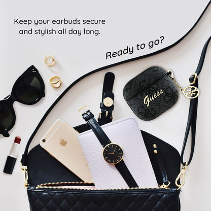 Husa Guess 4G Charm pentru Apple AirPods 4, Roz