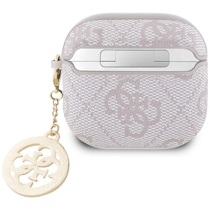 Husa Guess 4G Strass Charm pentru Apple AirPods 4, Roz