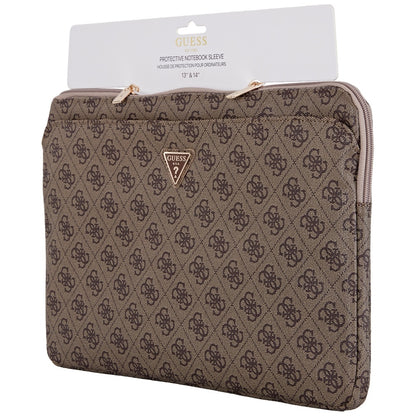 Husa Guess 4G Triangle Logo pentru Laptop 14inch, Maro