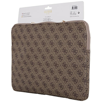 Husa Guess 4G Triangle Logo pentru Laptop 14inch, Maro