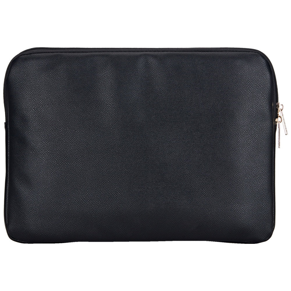 Husa Guess Grained Triangle Logo pentru Laptop 14inch, Neagra