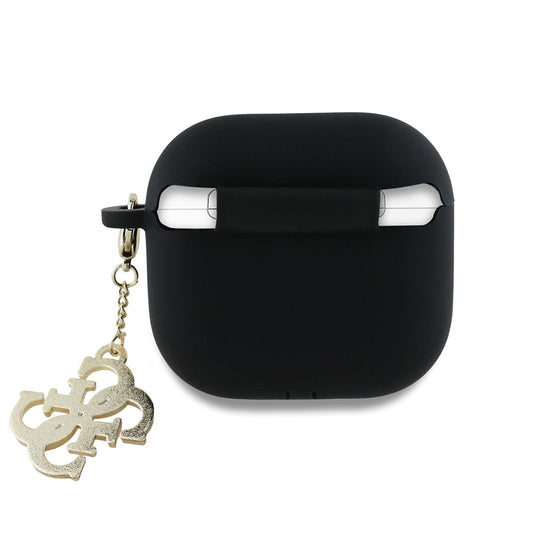 Husa Guess W/4G Charm pentru Apple AirPods 4, Neagra
