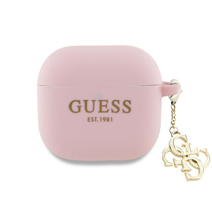 Husa Guess W/4G Charm pentru Apple AirPods 4, Roz
