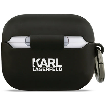 Husa Karl Lagerfeld 3D Karl's Head pentru Apple Airpods Pro 3, Neagra