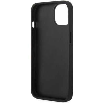 Husa pentru Apple iPhone 14 Plus, Karl Lagerfeld, Saffiano Monogram Metal Logo, Neagra