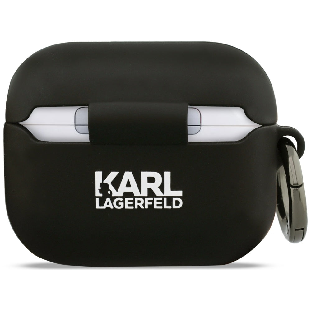 Husa  Karl Lagerfeld Silicone Choupette's Head 3D pentru Apple AirPods Pro 3, Neagra