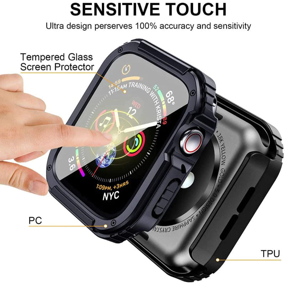 Husa Lito Armor 360 pentru Apple Watch 38mm Series, Albastra