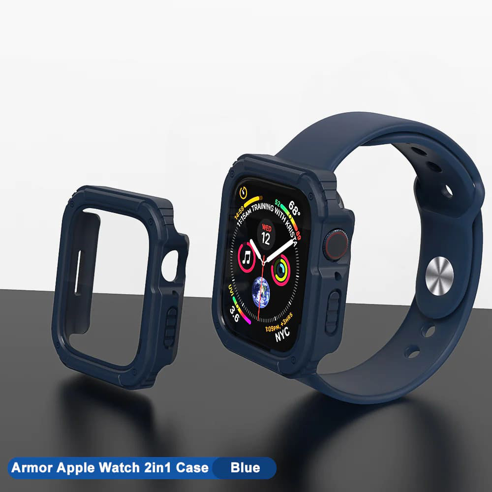 Husa Lito Armor 360 pentru Apple Watch 42mm Series, Albastra