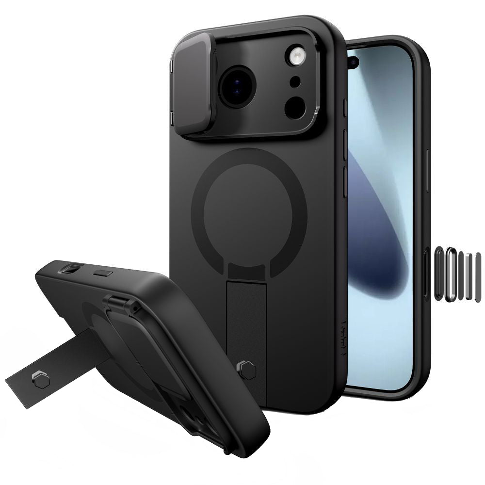 Husa MagSafe pentru Apple iPhone 17 Pro Max, Tech-Protect, Kevlar Aura, Neagra
