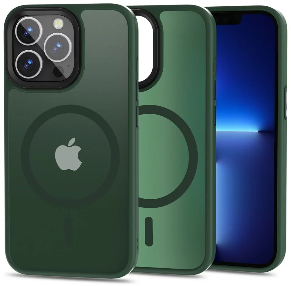 Husa MagSafe pentru Apple iPhone 13 Pro, Tech-Protect, Magmat, Verde
