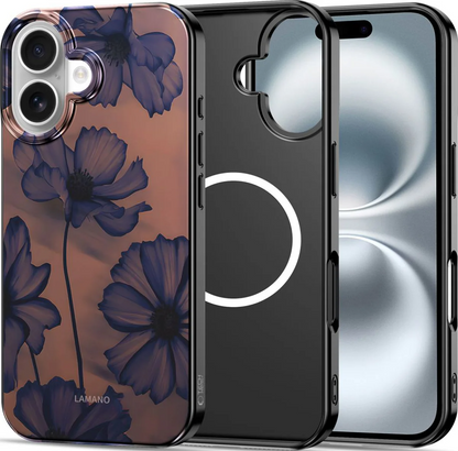 Husa MagSafe pentru Apple iPhone 16, Tech-Protect, Lamano Velvet Night, Neagra