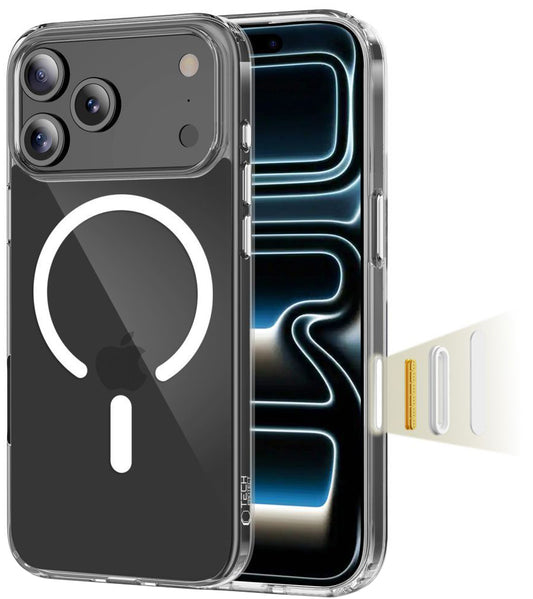 Husa MagSafe pentru Apple iPhone 17 Pro Max, Tech-Protect, Flexair Hybrid CC, Transparenta