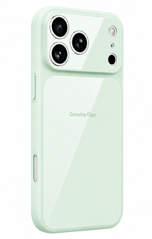 Husa MagSafe pentru Apple iPhone 17, OEM, Genuine Glass, Verde