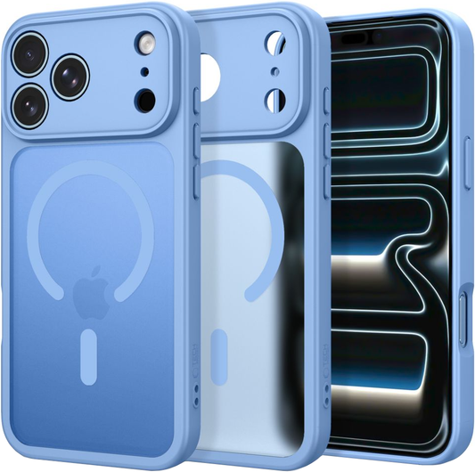Husa MagSafe pentru Apple iPhone 18 Pro / 17 Pro, Tech-Protect, BasicMag, Albastra Mata