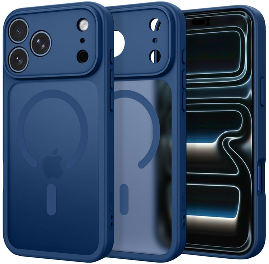 Husa MagSafe pentru Apple iPhone 18 Pro Max / 17 Pro Max, Tech-Protect, BasicMag, Bleumarin Mata