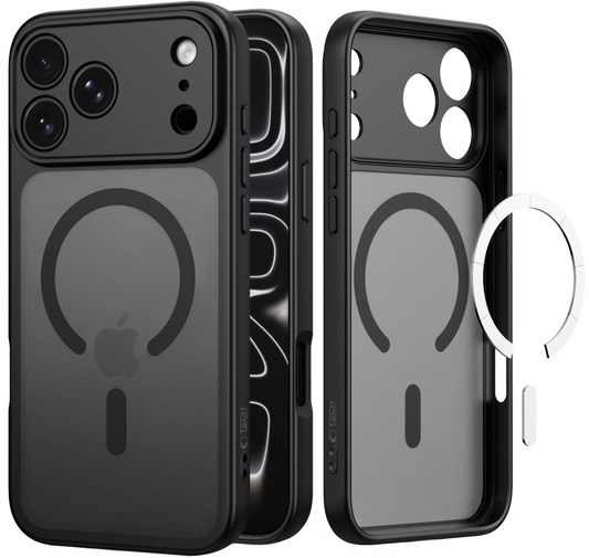 Husa MagSafe pentru Apple iPhone 18 Pro Max / 17 Pro Max, Tech-Protect, BasicMag, Neagra Mata