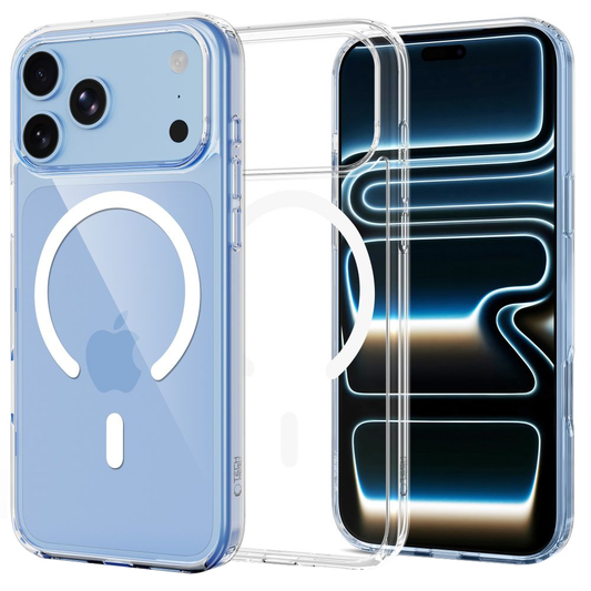 Husa MagSafe pentru Apple iPhone 18 Pro / 17 Pro, Tech-Protect, Flexair Hybrid, Transparenta